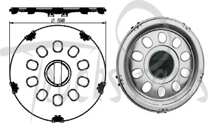 TAPACUBOS TRASERO 22'5"