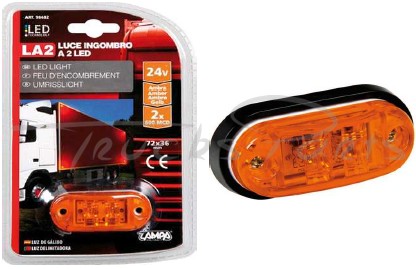 LUZ LATERAL 2 LEDS AMBAR 24V