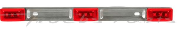 BARRA METAL ROJA 36 CM 9 LED