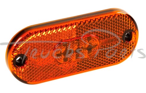 LUZ GALIBO IMPERMEABLE 4 LEDS NARANJA CON REFLECTOR