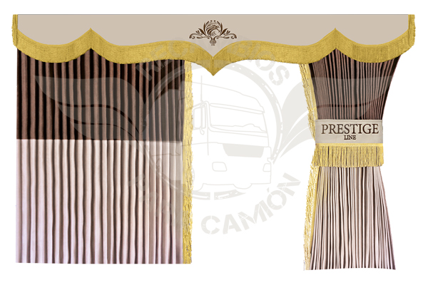 CORTINAS CABINA MB ACTROS MP4 MARRON