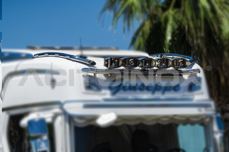 Barra de techo para adaptarse a Scania serie 4 línea superior acero  inoxidable metal accesorios superiores